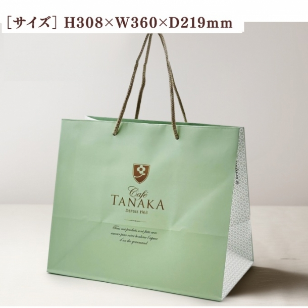 【新品未使用】カフェタナカ　Mサイズ グリーン 手提げ袋/2025年2月15日～ カフェタナカ オンラインショップ